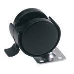 Draper Tools 40mm Dia. Twin Nylon Castor with Brake - S.W.L 25Kg