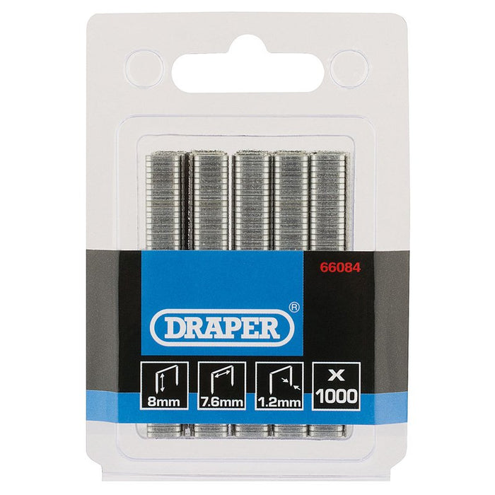 Draper Tools Heavy Duty Steel Staples, 1000pk