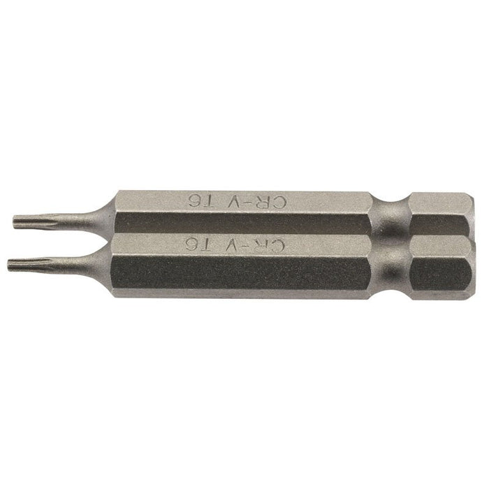 Draper Tools T6 1/4 Hex. Draper TX-STAR® Insert Bit 50mm Long x 2