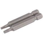 Draper Tools T10 1/4 Hex. Draper TX-STAR® Insert Bit 25mm Long x 2