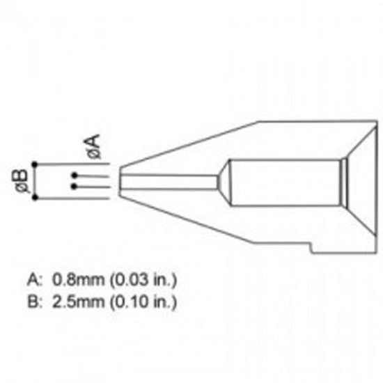 Hakko N50-03 0.8mm Nozzle for FR-300