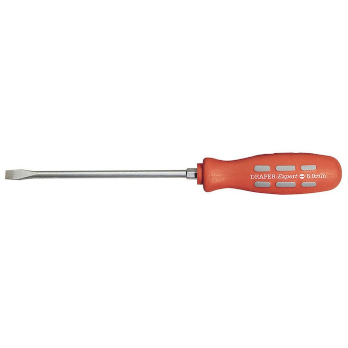 Draper Tools Plain Slot Flared Tip Mechanics Screwdriver (150mm x 6mm)