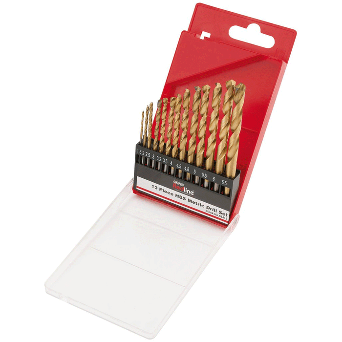 Draper Tools HSS Metric Twist Drill Set, 13 Pce
