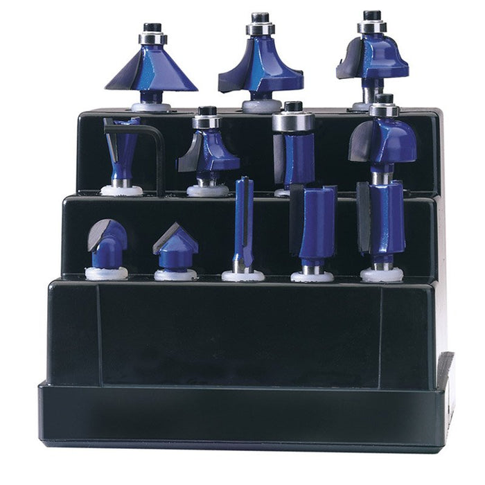 Draper Tools 1/4 TCT Router Bit Set (12 Piece)
