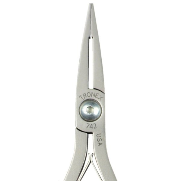 Tronex 742 Flat Nose Long Smooth Jaw Wide Tips Pliers