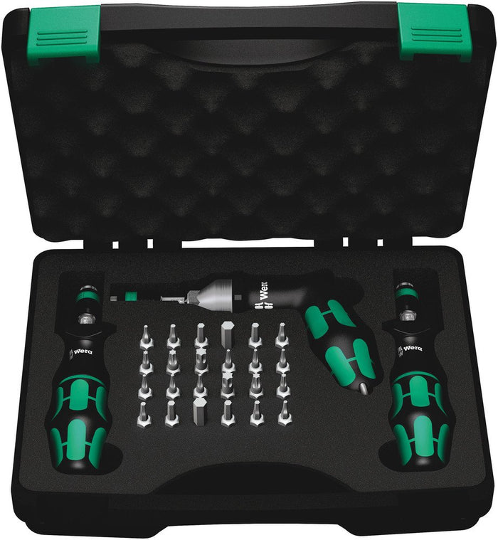 Wera 7445/46/47 Kraftform Torque Screwdriver Set 2.5-55.0 In.LBs. 27 Pce 350451