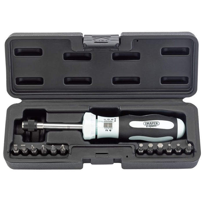 Draper Tools Expert Torque Screwdriver Kit (1-5NM)