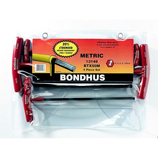 Bondhus 5pc Metric Ball End T-Handle Set 13148