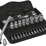 Wera 8100 Metal Ratchet Set With Push-Through Square 1/4