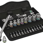 Wera 8100 Metal Ratchet Set With Push-Through Square 1/4
