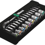 Wera 8100 Metal Ratchet Set With Push-Through Square 1/4