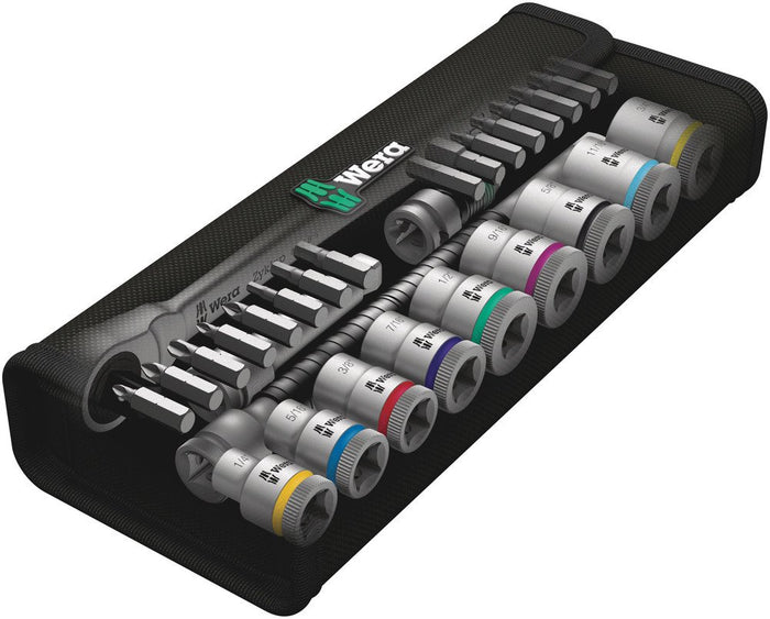 Wera 8100 Metal Ratchet Set With Switch Lever 3/8