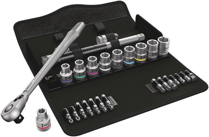 Wera 8100 Metal Ratchet Set With Switch Lever 1/2