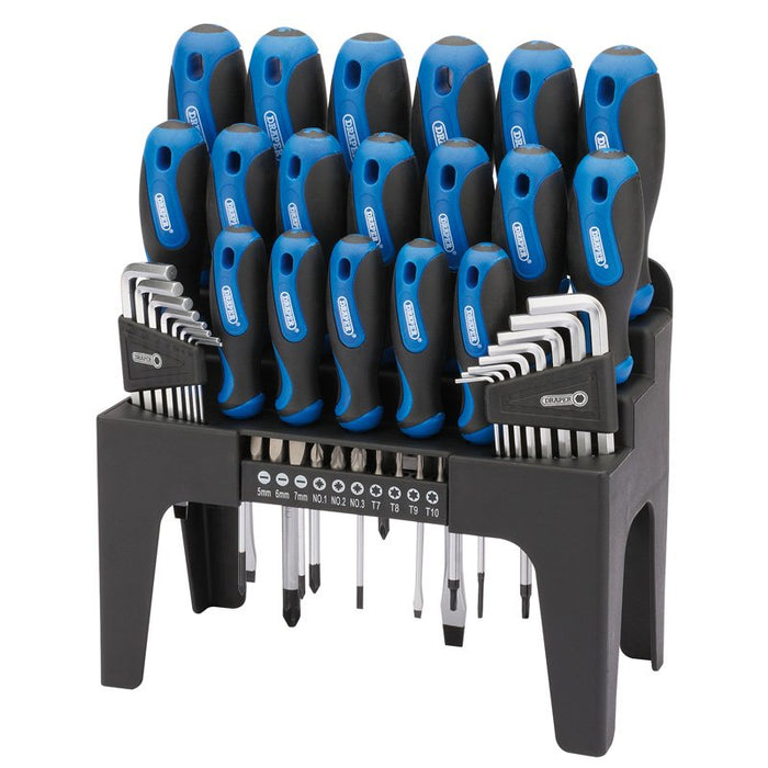 Draper Tools Soft Grip Screwdriver, Hex Key and Bit Set (44 piece)