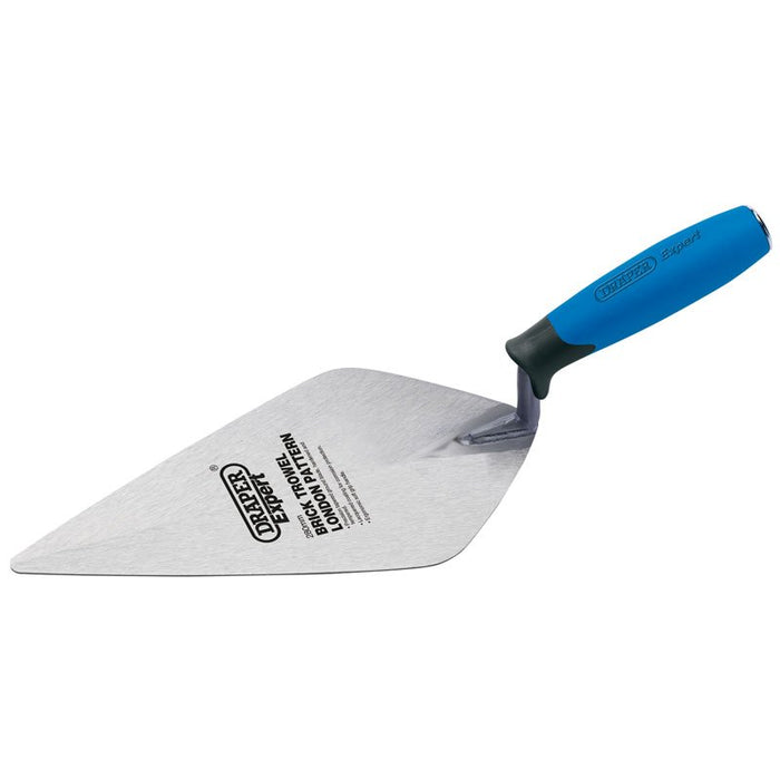 Draper Tools Soft Grip Stainless Steel London Pattern Brick Trowel (275mm)