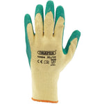 Draper Tools Green Heavy Duty Latex Coated Work Gloves
