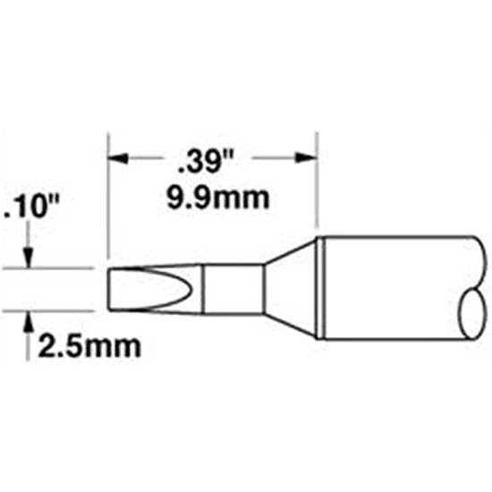 Metcal Cartridge Chisel 2.5mm (0.1 In) 30DEG LL