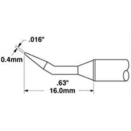 Metcal Cartridge Conical Bent 0.4mm (0.016 In) 30Deg LL