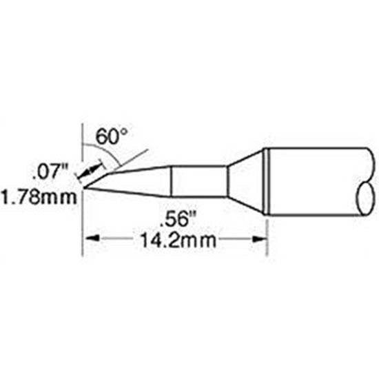 Metcal Cartridge Conical Bent Long 1.27mm (0.05 In) 30Deg