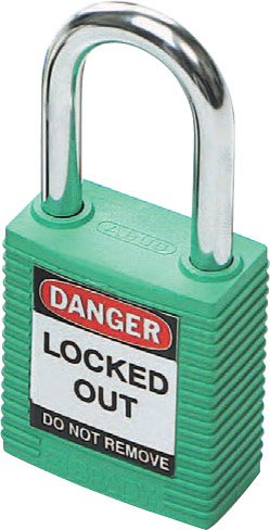 Brady Safety Plus Padlock, H44mm x W37mm x 18mm Diameter, Green