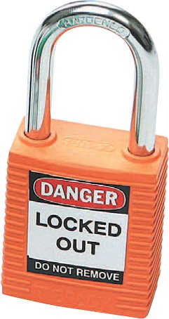 Brady Safety Plus Padlock, H44mm x W37mm x 18mm Diameter, Orange