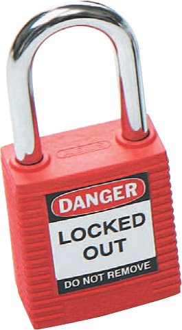 Brady Safety Plus Padlock, H44mm x W37mm x 18mm Diameter, Red