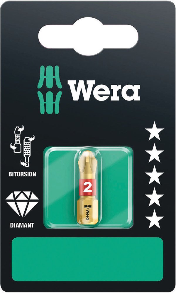 Wera 851/1 BiTorsion DC Phillips Bit PH 3x25mm 073334
