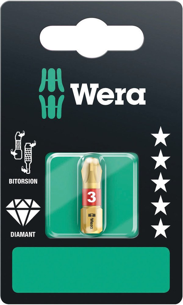 Wera 851/1 BiTorsion DC Phillips Bit PH 3x25mm 073334