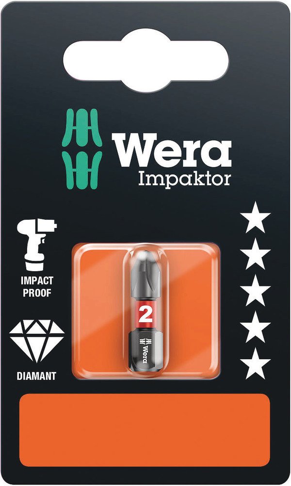 Wera 851/1 Impaktor DC Phillips Bit PH 3x25mm 073917