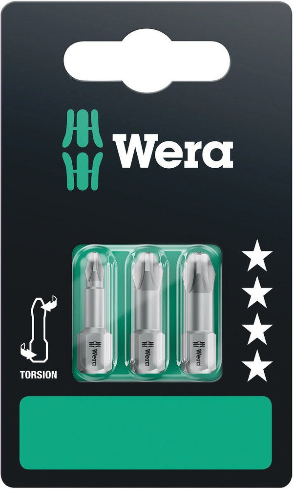 Wera 851/1 Torsion Phillips Bits 3 Pce 073326