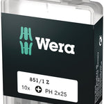 Wera 851/1 DIY Insert Bits PH 2x25mm 10 Pack072401