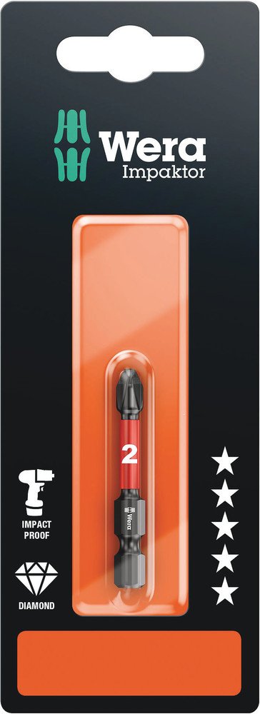 Wera 851/4 Impaktor DC Phillips Bit PH 2x50mm 073956