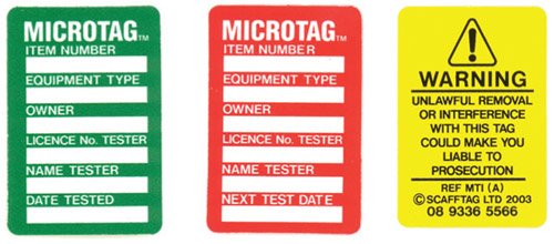 Brady Microtag Next Test Date Insert