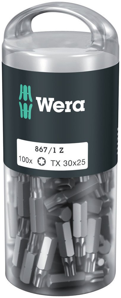 Wera 867/1 TorxÂ® DIY Insert Bits TX30x25mm 100 Pack 072451