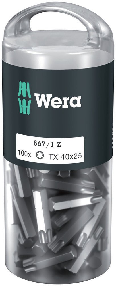 Wera 867/1 TorxÂ® DIY Insert Bits TX40x25mm 100 Pack 072452