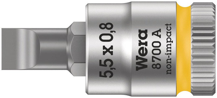 Wera 8700 Slotted Screws Bit Socket 1/4