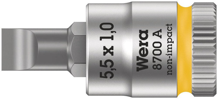 Wera 8700 Slotted Screws Bit Socket 1/4