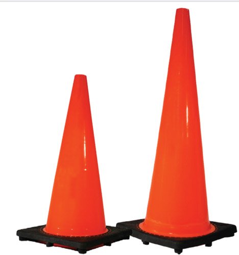 Brady Heavy Duty Traffic Cone, H900mm, PVC, Fluoro Orange