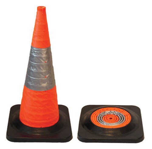 Brady Collapsible Safety Cones, H450mm, Nylon, Fluoro Orange
