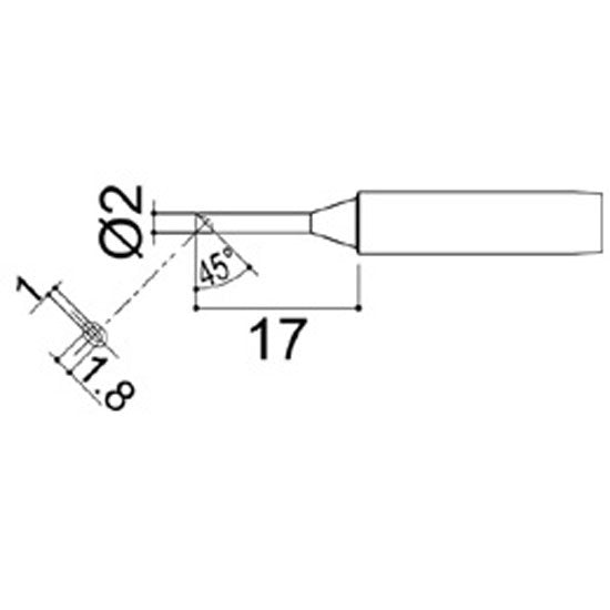 Hakko Medium Tip Shape 2C
