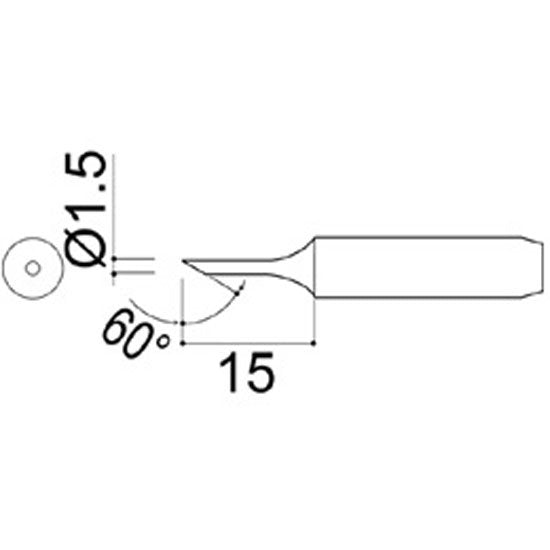 Hakko Medium Tip Shape 1.5CF