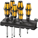 Wera 932/918/6 Screwdriver Set Chiseldriver And Rack 6 Pce 018287