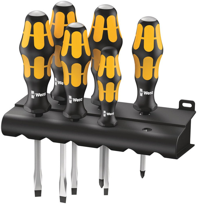 Wera 932/918/6 Screwdriver Set Chiseldriver And Rack 6 Pce 018287