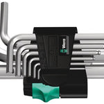 Wera 950/9 Hex-Plus L-Key Set Metric Chrome-Plated 9 Pce 133163