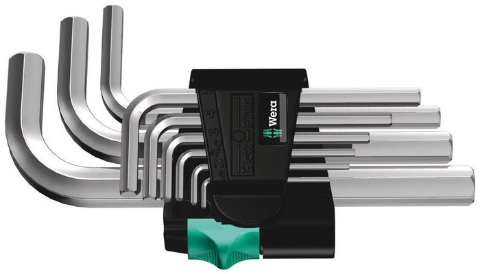 Wera 950/9 Hex-Plus L-Key Set Metric Chrome-Plated 9 Pce 021406