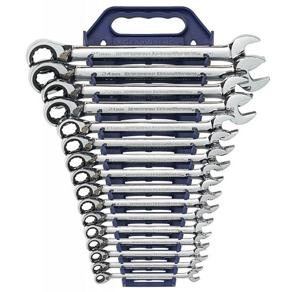 GearWrench 16 Pc. 12 Point Reversible Ratcheting Combination Metric Wrench  Set For Sale Online – Mektronics