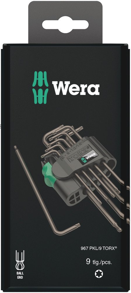 Wera 967/9 Torx Ball End L-Key Set 9 Pce 073598