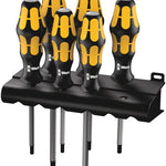 Wera 977/6 TorxÂ® Screwdriver Set Chiseldriver And Rack 6 Pce 024410