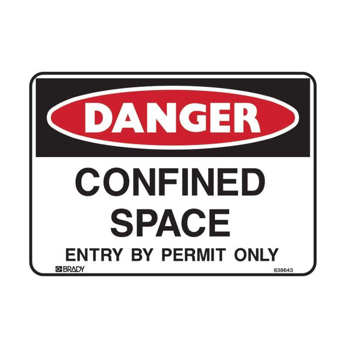 Brady Confined Space Entry By Permit Only (Various Options)