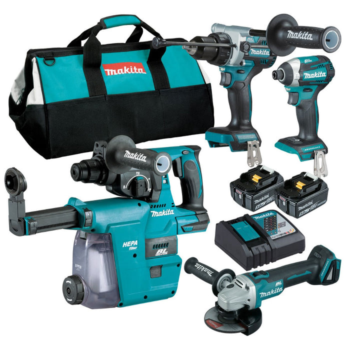 Makita DLX4148TX1 18V Brushless 4-Piece Combo Kit